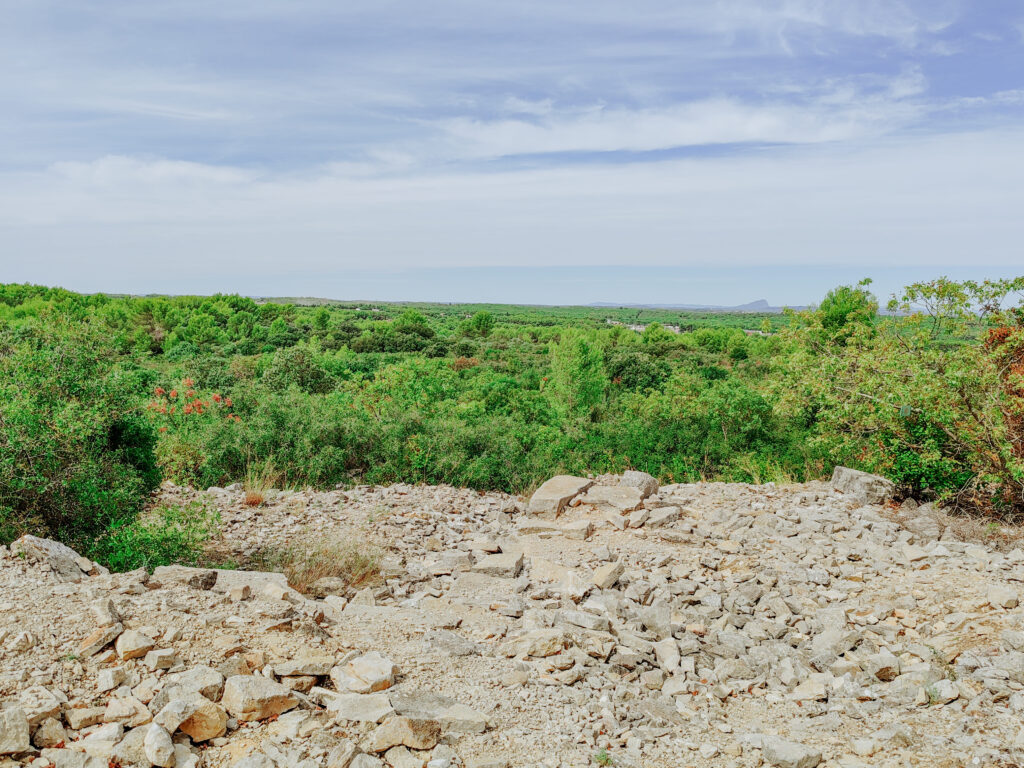 area archeologica Ambrussum. Villetelle. Francia. veduta panoramica