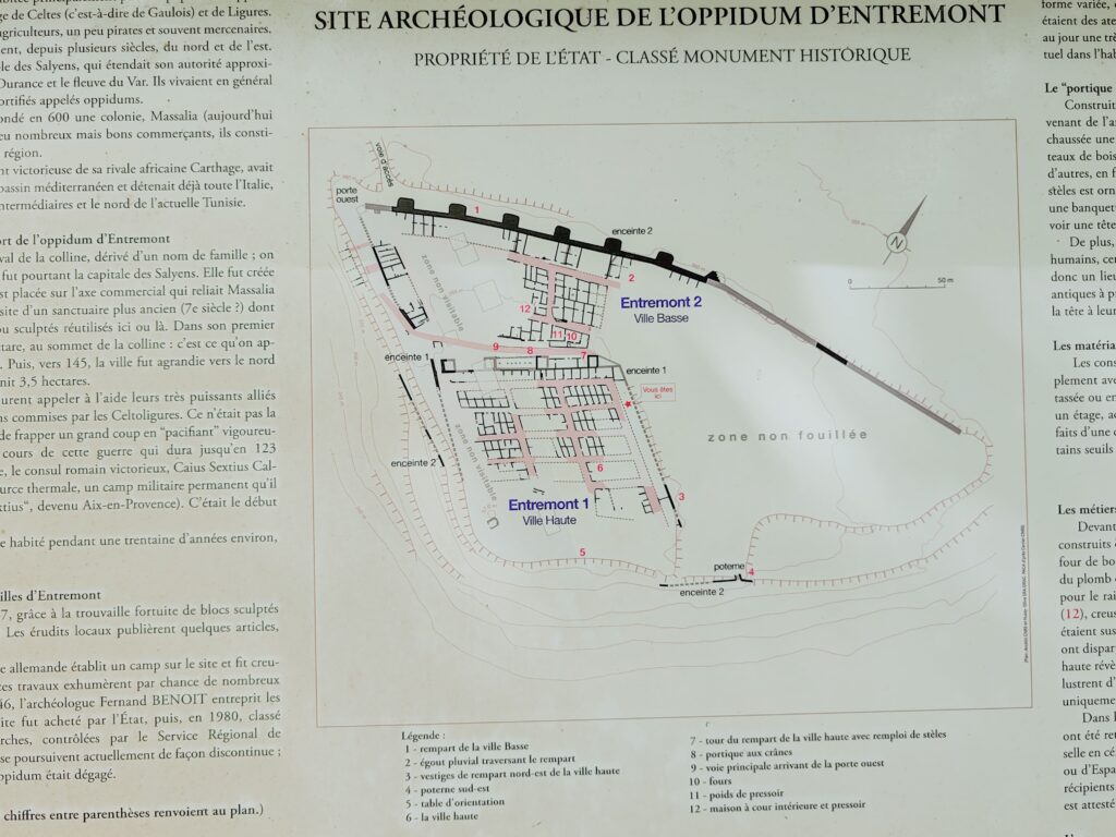 oppidum d'Entremont. Aix en-Provence_planimetria